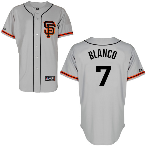 Gregor Blanco #7 mlb Jersey-San Francisco Giants Women's Authentic Road 2 Gray Cool Base Baseball Jersey